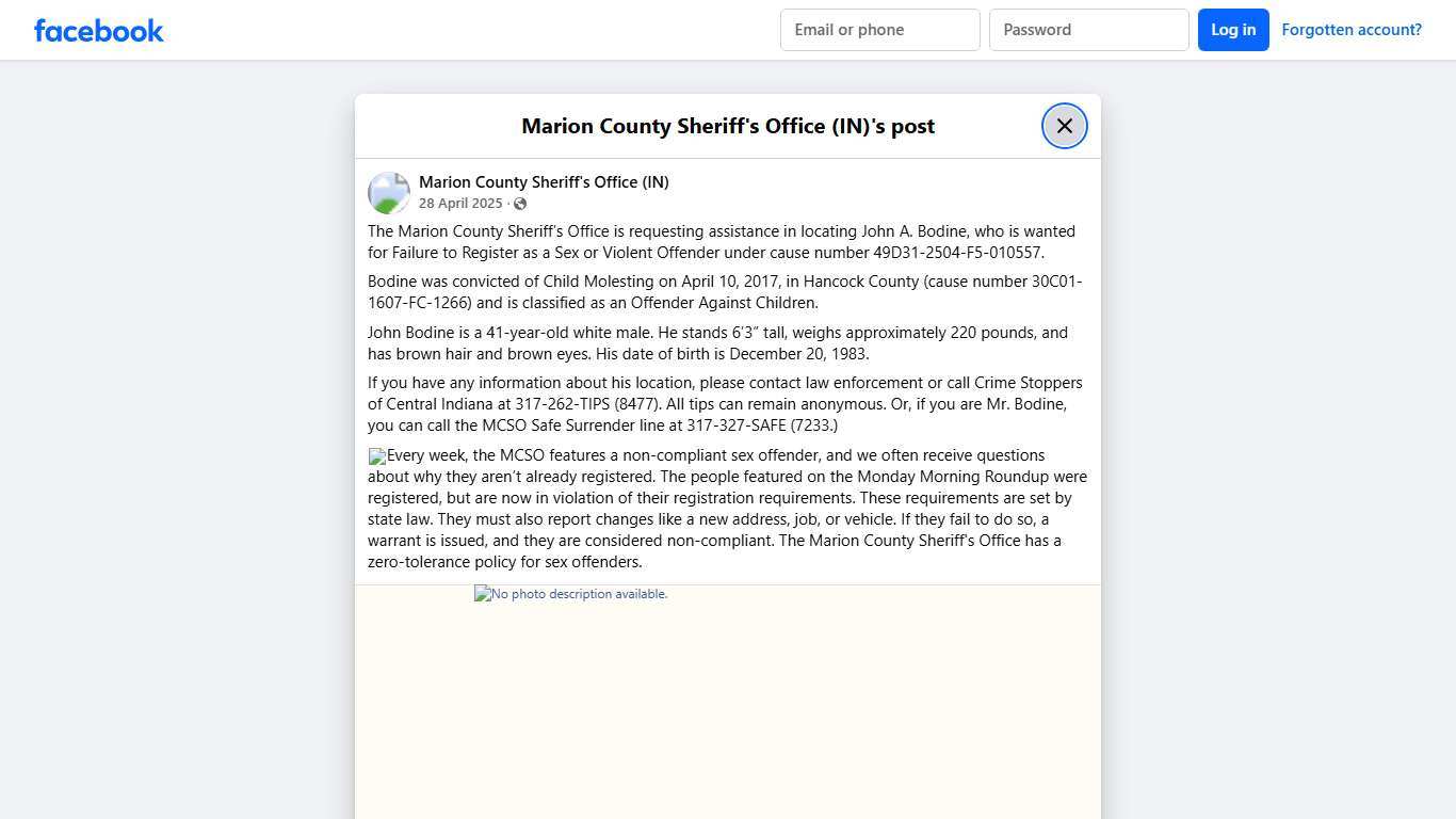 The Marion County... - Marion County Sheriff's Office (IN) Facebook