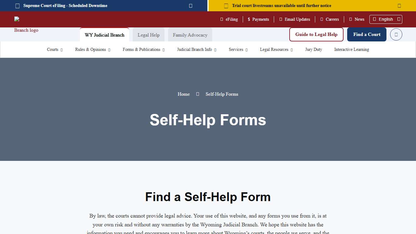 Self-Help Forms - Wyoming Judicial Branch