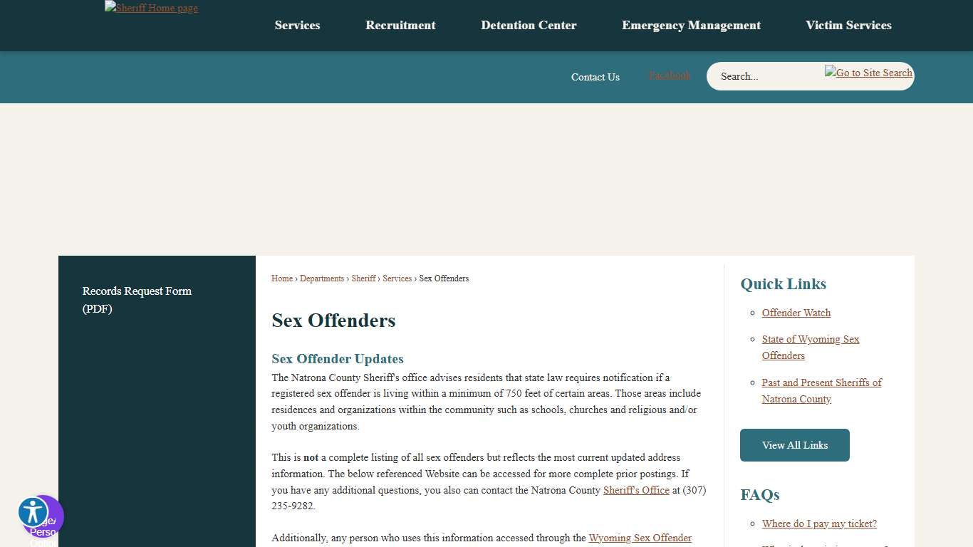 Sex Offenders Natrona County, WY