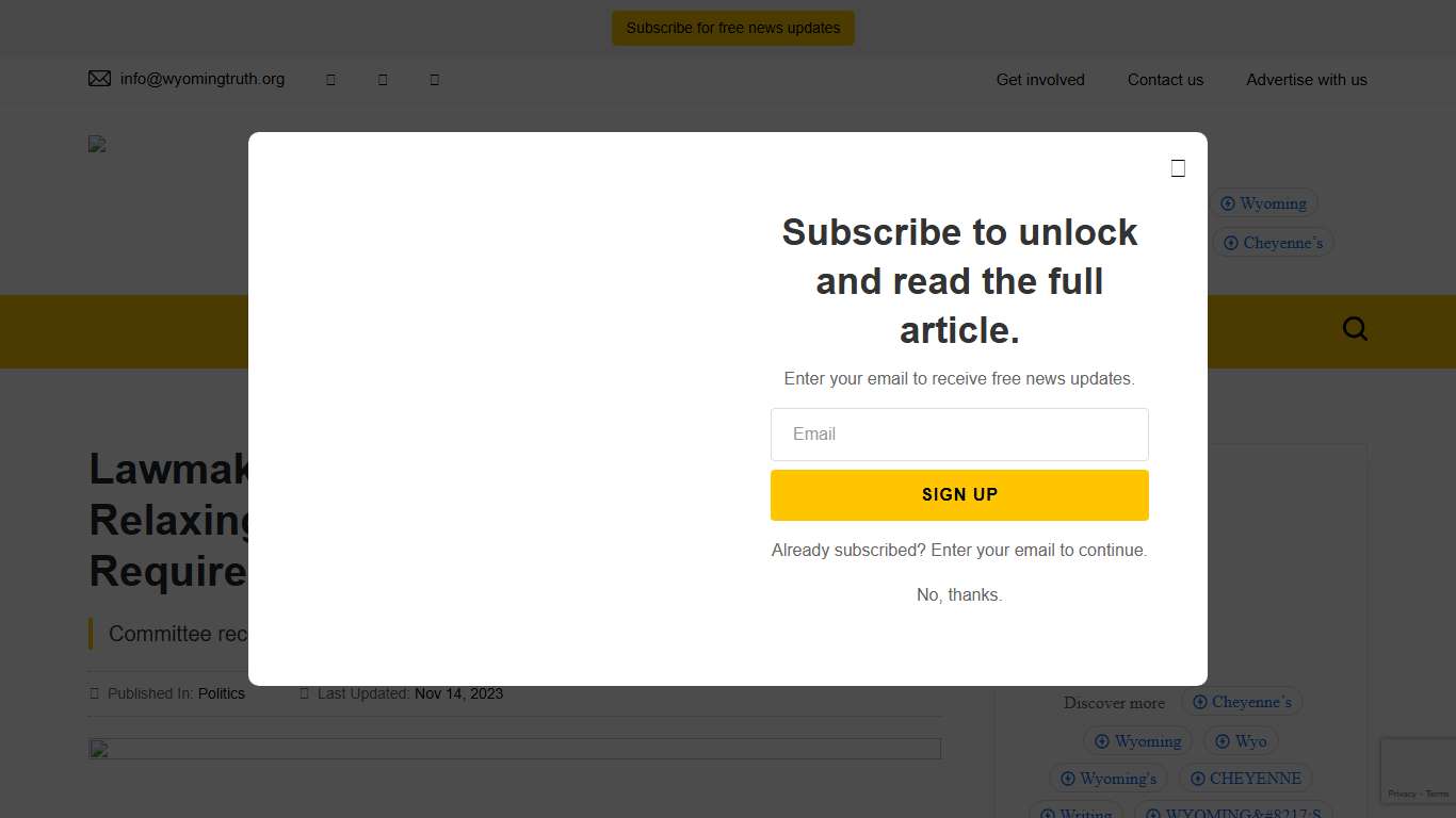 Lawmakers Propose Tightening and Relaxing Some Sex Offender Requirements - The Wyoming Truth